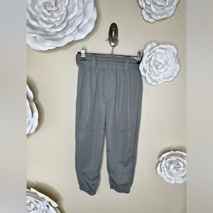 Kids Rawlings Youth Classic Fit Elastic Waist Baseball Pants in Gray Size XS